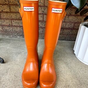 Orange Rain Boots